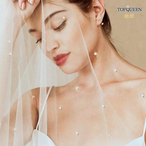 TOPQUEEN V71 Wedding Veil Long with Comb Sparkly Gold Star Draped Wedding Veil Sheer Long Bridal Veil with Rhinestones Bling