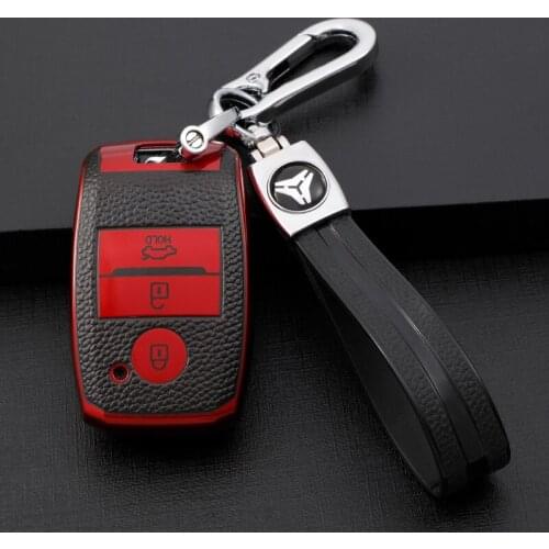 TPU Leather Car Smart Key Case Cover Shell Bag Protector for Kia Ceed Rio Rio5 Sportage R K3 KX3 K4 K5 Sorento Cerato Optima