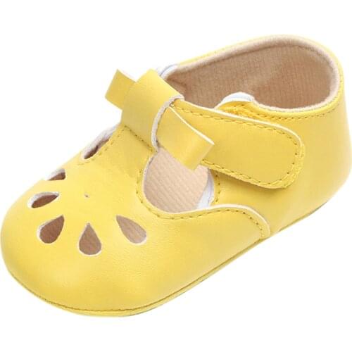 25# Children Shoes Infant Toddler Baby Fashion Casual Soft Prewalker Anti-slip Pierced Crib Shoes Baby Girl Sandals For 8 Months