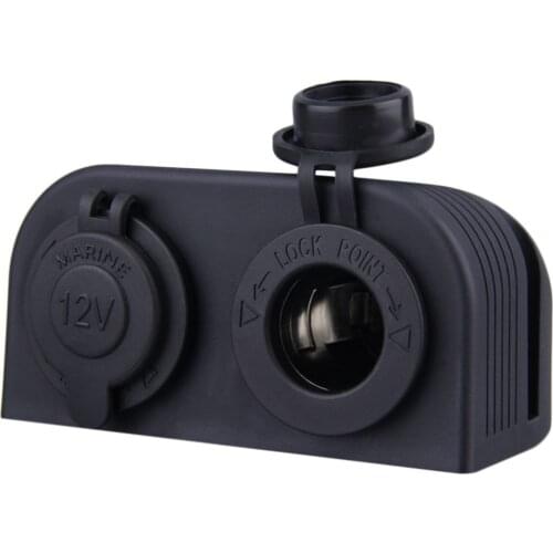 Universal Waterproof Dual-hole Cigarette Lighter Power Socket Professional Cigarette Lighter Socket With Tent Base Auto Parts