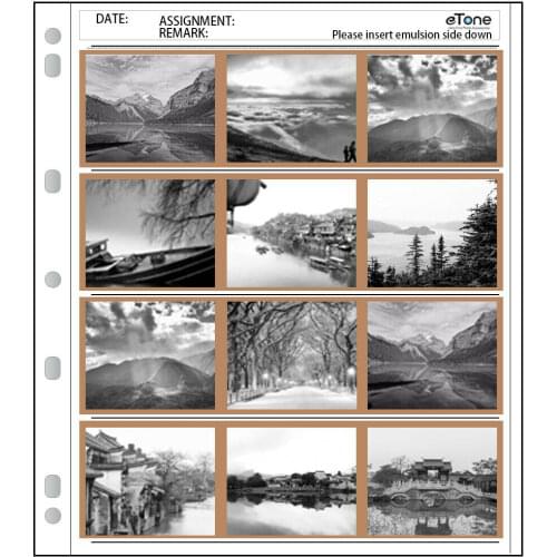 10 PCS 120 Binder Archival File Film Storage Page Sheets B&W Negative Slide