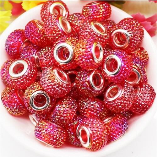 10Pcs Assorted Color Opaque Bayberry Resin Crystal Beads for Bracelets Making Women Jewelry Crafts Hair Beads Snake Chain Spacer