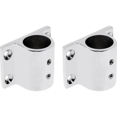 2 Pieces Premium 316 Stainless Steel Boat Hand Rail Fitting 1'' Stanchion Base Mount Hardware Boats Accessories Marine