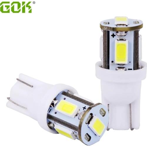 20pcs Auto T10 5SMD led Automotive LED Light W5W t10 5led 192 168 194 5730 5630 SMD White Bulb Xenon LED Bulb Light Bulb