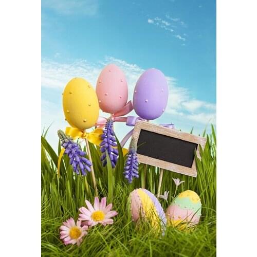 2020 Easter day child photo background portrait vinyl grass field photography backdrops of photo studio props Fotografia LV-1826
