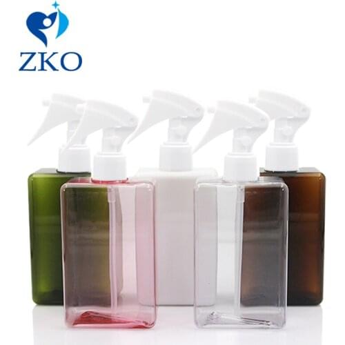 300ml PETG Multicolor Plastic Perfum Spary White Mouse Trigger/Mice Spray Free Shipping Refillable Mist Spray Square Bottle
