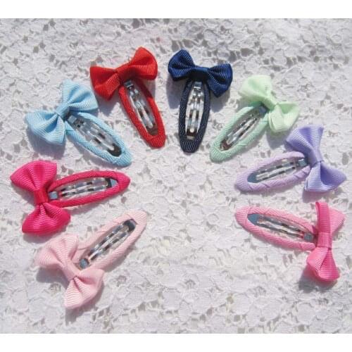 Free shipping !40PCS/lot Cute Hair clips Hair bowknot snap hair clip with Mini bows Hairbow Hairpins Hair Accessories