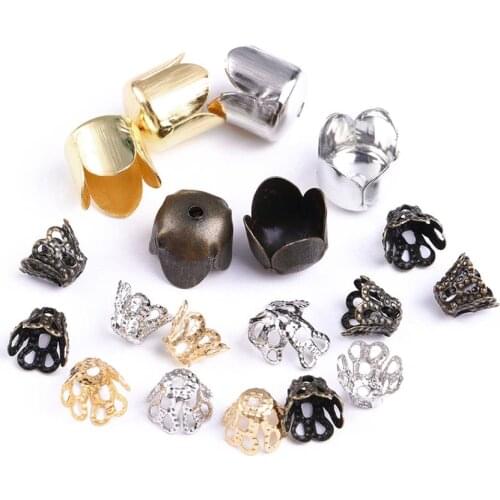 Flower Torus Shape Alloy Beads Caps Jewelry Findings Spacer Beads For Jewelry Making Charms Necklace Bracelets