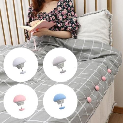 4PCS Quilt Holder Non-Slip Blanket Mushroom Shape Quilt Clip One-Click To Unlock Sheets Fixing Clip Home Storage Accessories