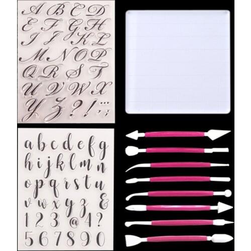 Fondant cake decorating tools baking accessories Forms for cookies stamp dough Pastry set letter alphabet dessert cookie