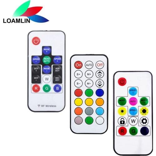 WS2811 WS2812B LED Pixel Strip Light Controller USB/DC 3Keys RF 14/17/21Keys With Remote Controller DC5-24V