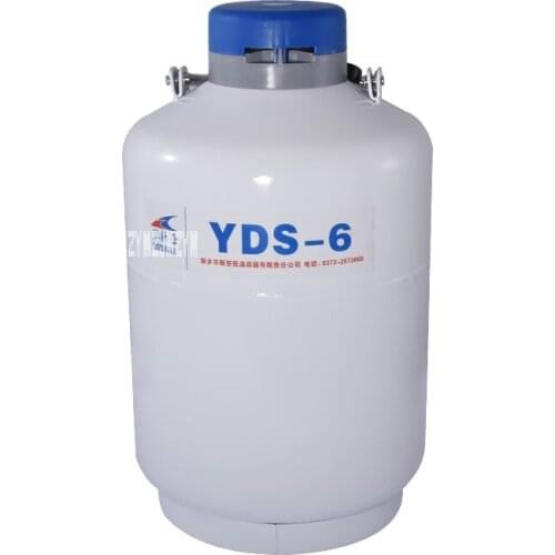 6L Aluminum Alloy Cryogenic Container Liquid Nitrogen Storage Container Liquid Nitrogen Tank Outside Diameter 305mm YDS-6
