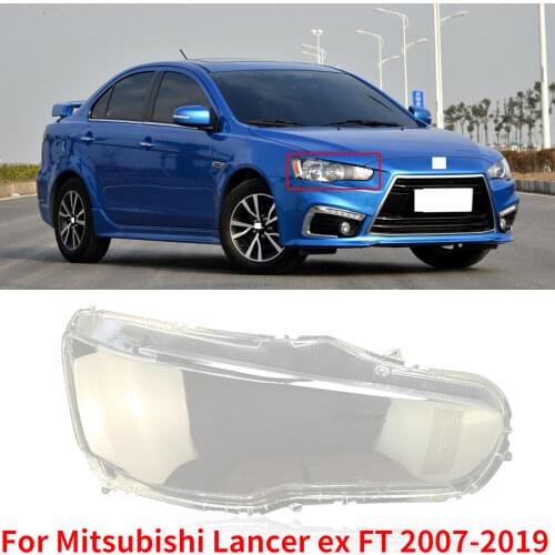 CAPQX For Mitsubishi Lancer ex FT 2007-2019 For EVO 10 Front Head Light Headlamp Cover headlight glass Lens Lampcover Shell Hood