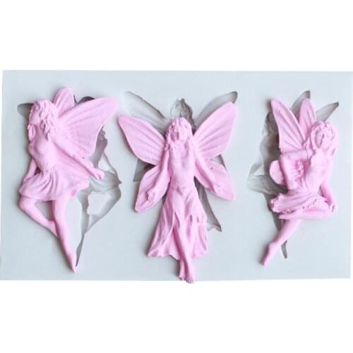 Little fairy Candy Cake Fondant Silicone Mold Soap Baking Molds DIY Cake Wedding Decoration Tools