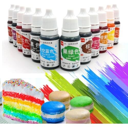 Natural Ink For Cake Coloring Airbrush Accessories For Temporary tattoo Non-toxic DIY Cosmetics 12 Colors 10ml