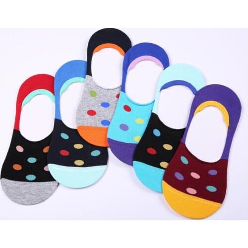 6 Pairs Fashion Silicone Invisible Boat Socks Compression Socks Male Ankle Sock Men Summer Cotton Socks Hot