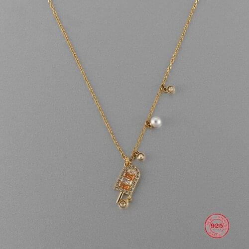 2020 New Fashion Charm Pure 925 Silver Original 1:1 Copy, Childhood Time Memories Popsicle Necklace Female Luxury Jewelry Gifts