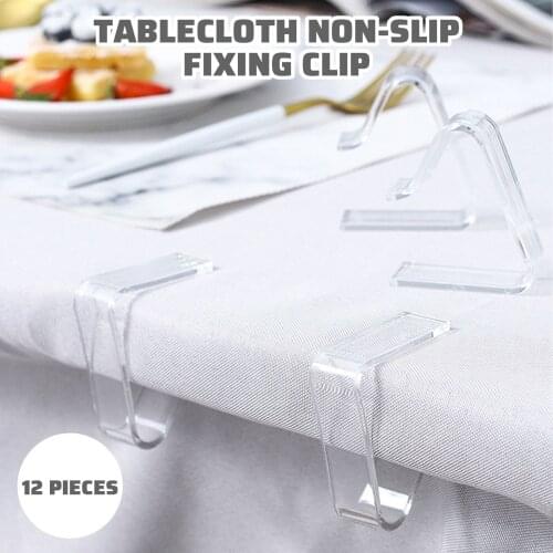 Transparent Plastic Table Cloth Tablecloth Clips Clamp Holder for Home Buffets Dinners Cafe Restaurant Weddings Parties