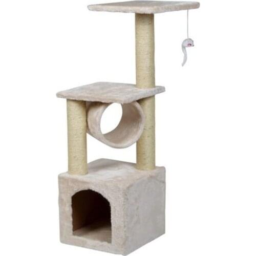 Cat Tree Cat Climbing Frame Sisal Small Cat Scratching Column Cat Tower Cat Litter Cat Jumping Platform Rattan Mat