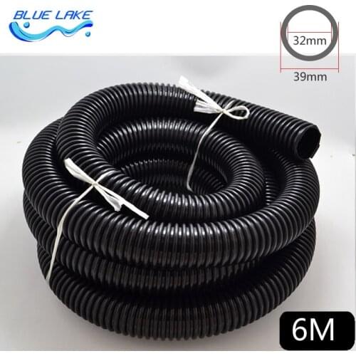Vacuum cleaner EVA threaded hose,inner 32mm/39mm, 6m black, Wall polishing machine threaded pipe/bellows,vacuum cleaner parts