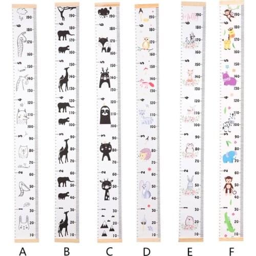 Baby Growth Chart Canvas Wall Hanging Measuring Rulers for Kids Boys Girls Room Decoration Nursery Removable Height and Growth