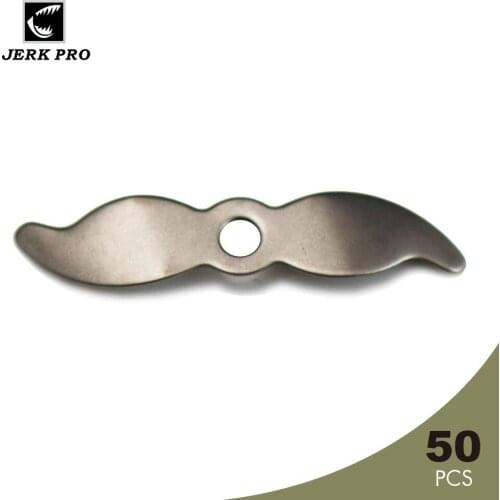 JERK PRO 50PCS Stainless Steel Pointed Propeller Topwater Prop Spin Blades Cusotm Fishing Lures Angler’s Tackle Craft