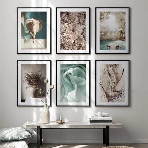 Nordic Modern Scenery Wall Art Pictures Canvas Painting Minimalist Nordic Figure Posters and Prints for Living Room Home Decor