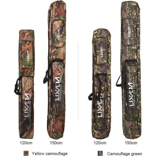 Lixada Fishing Bag Double Layer Large Capacity Fishing Rod Tackle Bag 120/150cm Fishing Case