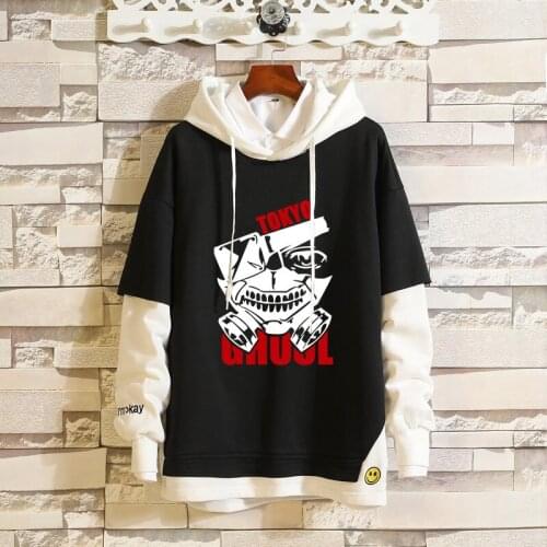 Tokyo Ghoul Sweater Hoodie Sportswear Sweatshirts Top Fake Two Piece Women Men Cosplay Costumes Gift