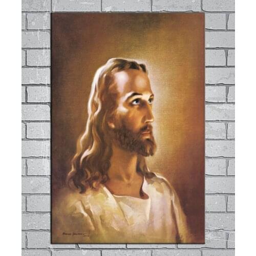 Jesus Christ Vintage Religious Portrait Light Canvas Custom Poster 24x36 27x40 inch Home Decor N590