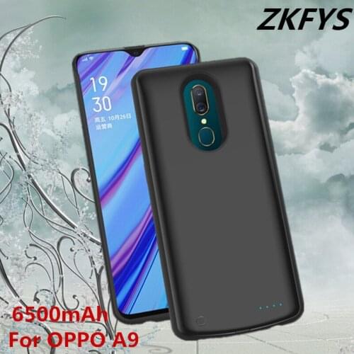ZKFYS 6500mAh External Battery Pack Backup Charger Case For OPPO A9 High Quality Ultra Thin Fast Back Clip Battery Charger Case