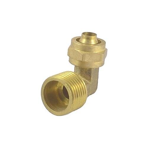 Air Pneumatic 10mm Tube 16mm Male Thread Right Angle Quick Coupler