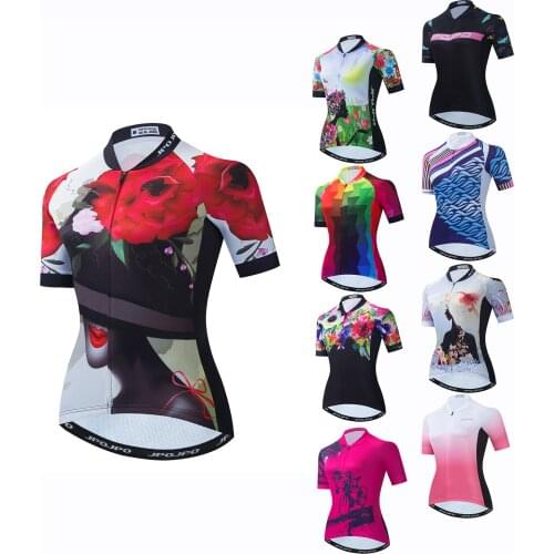 Weimostar Cycling Jersey Women Short Sleeve Lady Bicycle Clothing MTB Biking Jerseys Shirts MTB Top Ciclismo Maillot Ropa