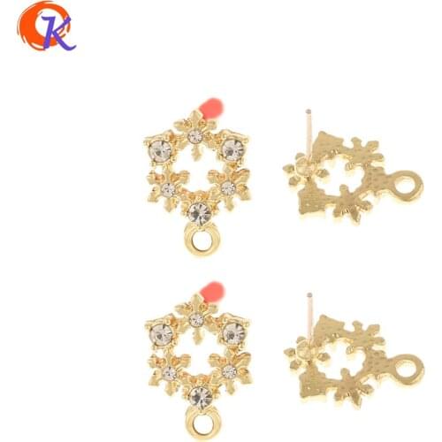 Cordial Design 100Pcs 22*24MM Jewelry Accessories/Rhinestone Earrings Stud/Earring Findings/Hand Made/DIY Parts/Jewelry Making