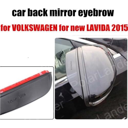 Exterior Accessories shelter 2 pieces car rearview mirror rain eyebrow for VOLKSWAGEN for new LAVIDA 2015