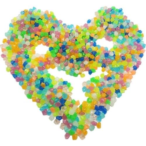 300PCS Garden Pebbles Glow In The Dark Tank Garden Pathway Stones For Walkways Garden Path Patio Lawn Decor Luminous Stones