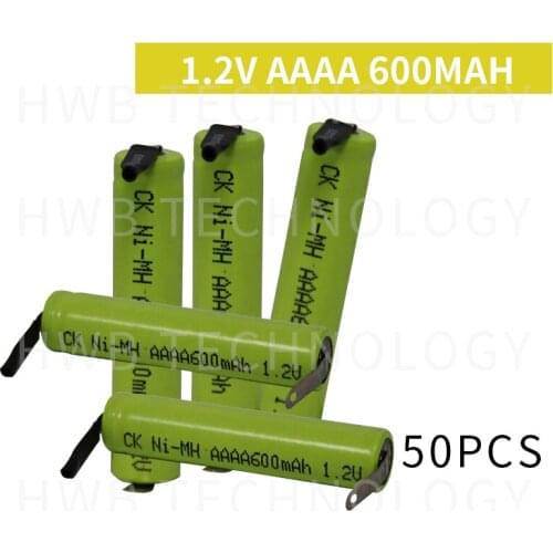 50pcs/lot AAAA 600MAH 1.2V Ni-MH rechargeable battery Band Welding foot Bluetooth Headset battery, electronic pen Free shipping