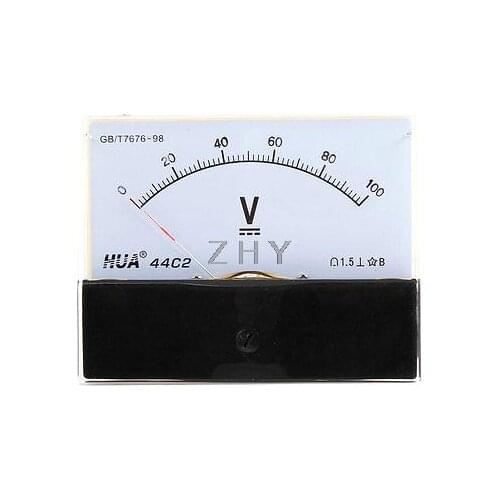 DC 100V 150V 250V 300V 400V 450V 500V 600V Arabic Numerals Dial Panel Analog Voltmeter Volt Meter 44C2