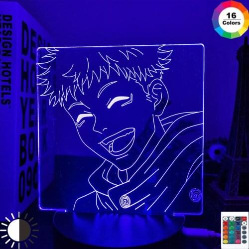 Anime Jujutsu Kaisen Led Night Light Yuji Itadori Lamp for Bedroom Decor Birthday Gift Yuji Itadori Light Jujutsu Kaisen Gadget