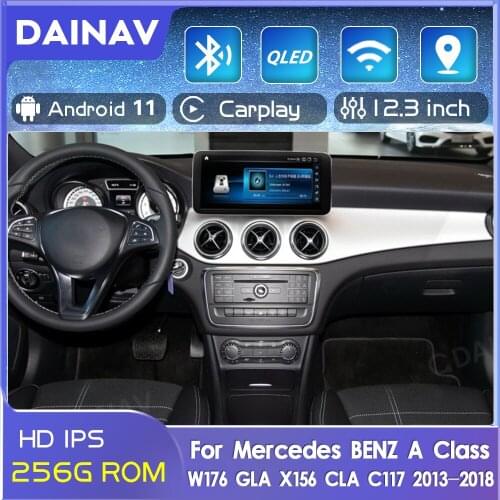 8+256GB Android 11.0 car radio GPS For Mercedes benz A class W176 GLA X156 CLA C117 2013 - 2018 multimedia stereo player