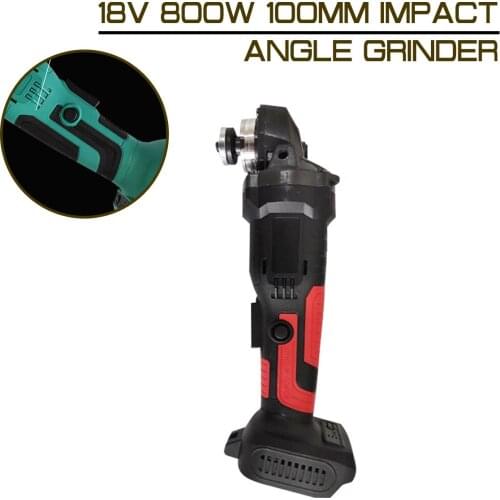 18V 800W Brushless 100mm Impact Angle Grinder Without Battery Cordless DIY Power Tool Cutting Machine Polisher For MakitaBattery