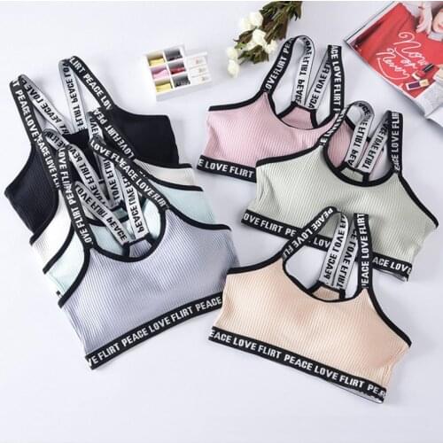 Sport Bra Multicolor Women Breathable comfortable Fitness Bust Bra Seamless Cotton Tops Leisure Wear Underwear Letter Garments