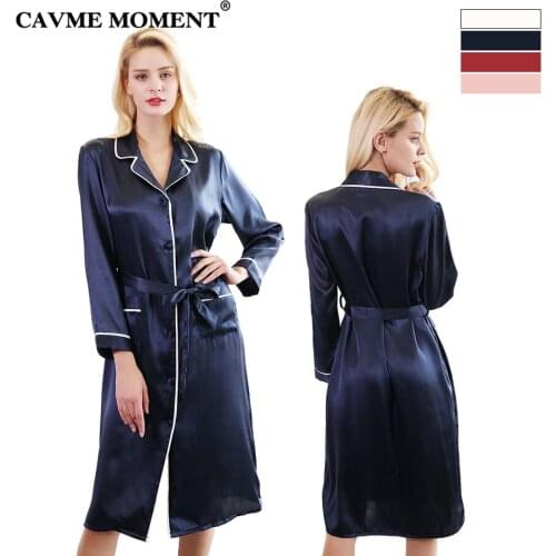 Женские шелковые халаты CAVME MOMENT China At AliExpress