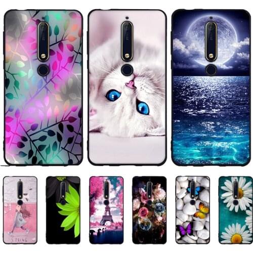 TPU Phone Case For Nokia 6 (2018) Soft Silicone Back Cover For Nokia 6 2018 Painted Print Protector Shells Bags For nokia 6 2018