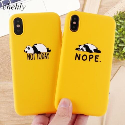 Lazy Panda Phone Case for iPhone 6s 7 8 11 Plus Pro X XS MAX XR Cartoon Cases Soft Silicone Fitted Cell Phone Accessories Covers
