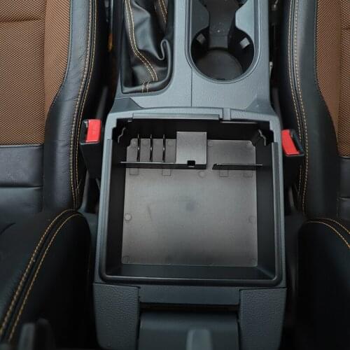 Wildtrak Car Storage Accessories For Ford Ranger 2019-2020 ABS Armrest Storage Box Glove Pallet Center Console Organizer