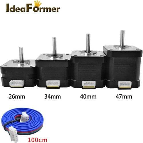 5pcs 3D Printer parts Nema 17 42 Stepper Motor Height 26mm 34mm 40mm 48mm motor 4-lead 12V with 100CM cable for 3D printer CNC