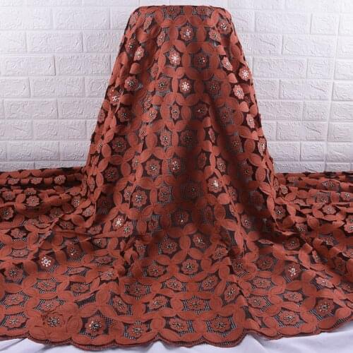 Zhenguiru Hand Cut Elegant Tulle Lace Fabric Embroidery Mesh With Sequins African French Lace Fabric For Wedding Dress A1899