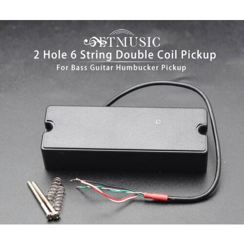 Sealed Soapbar 2 Hole Bass Guitar Pickup 6 String Double Coil Humbucker Pickup 114*37.5mm Ceramic Magnet Bass Guitar Accessories