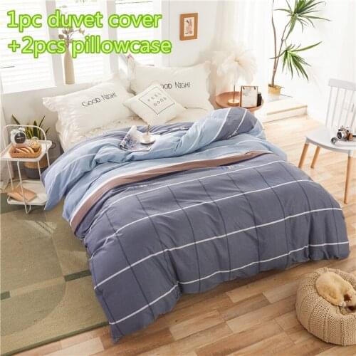 Plaid Duvet Cover Sets Pure Cotton Quilt Cover Single Double Full Queen King Bedding Sets 2pc Pillowcase Simple Comforter Cover